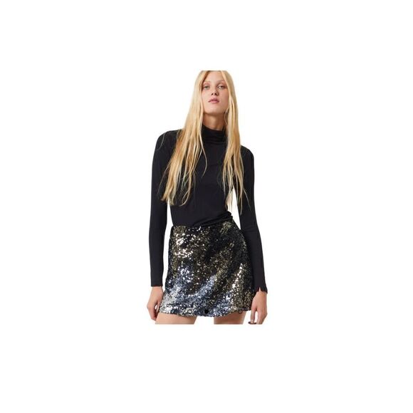 FRENCH CONNECTION Emin Sequined Mini Skirt Size US 6 NWOT - Picture 1 of 10